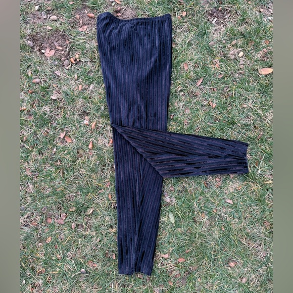 Donna Jessica Velvet Striped Ankle Pants - size 2 - Picture 4 of 5